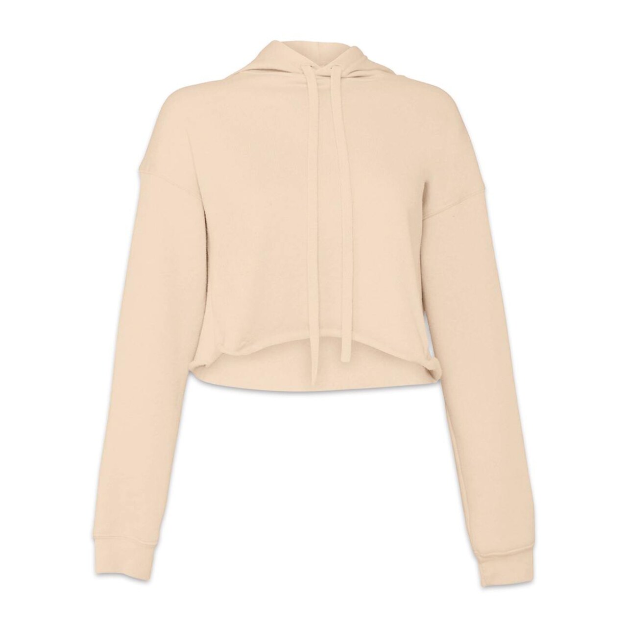 Bella + Canvas Cropped Fleece Hoodie - Heather Dust, Size Large